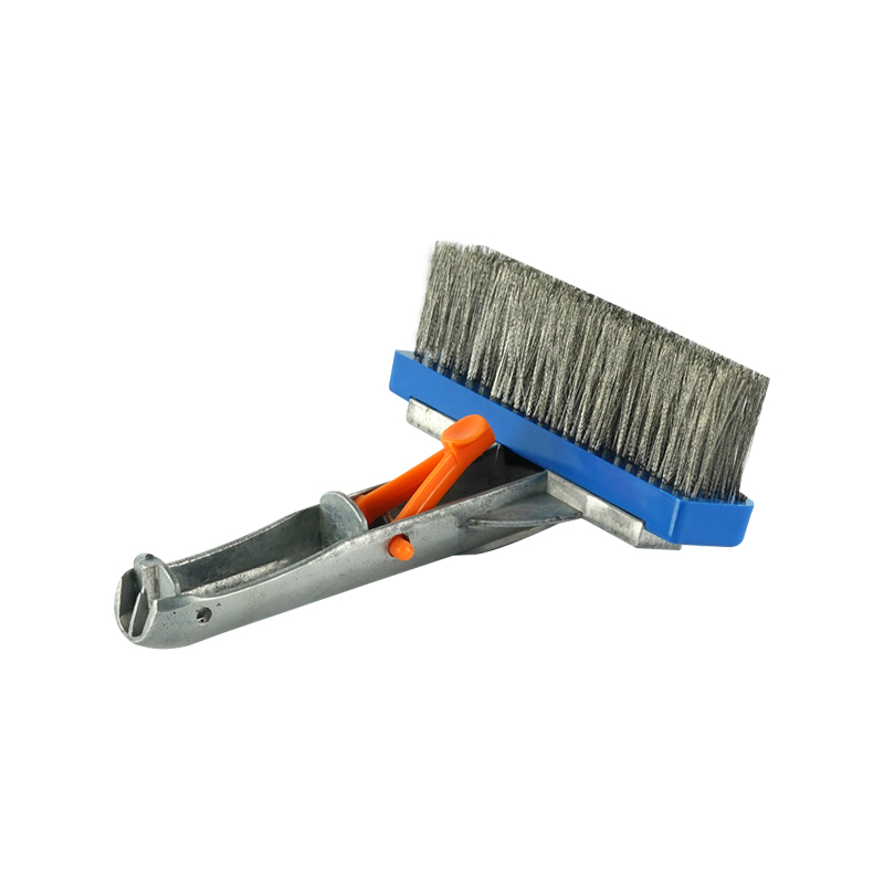 1444 5.5'/14cm Metal Back Wall Brush with Aluminium Handle,stainless Steel Bristles